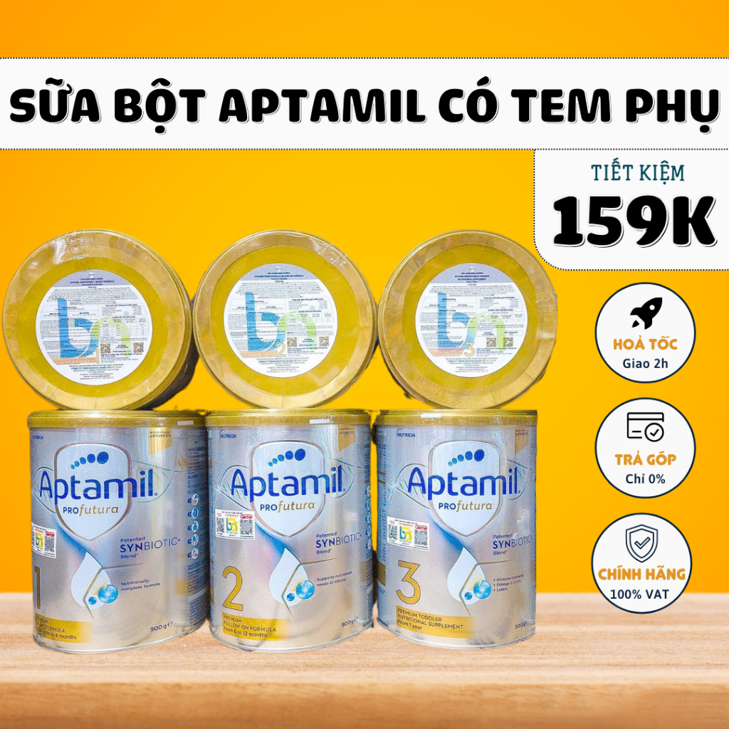 Sữa Aptamil Profutura Úc Bạc Tiêu Hóa Khỏe Mạnh Phát Triển Toàn Diện Cho Bé 900g