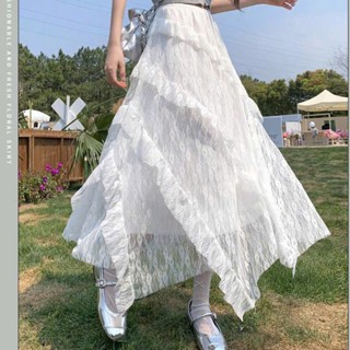  Chân Váy Ren Chân Váy Midi Dáng Dài Chất Voan Dệt Hoa Phối Viền Ren Có Lớp Bảo Hộ Bồng Xòe Hàng Qccc Nanganhchuyensi 