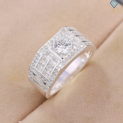 Nhẫn bạc nam đính đá sang trọng, cá tính NNA0831 - Trang Sức TNJ