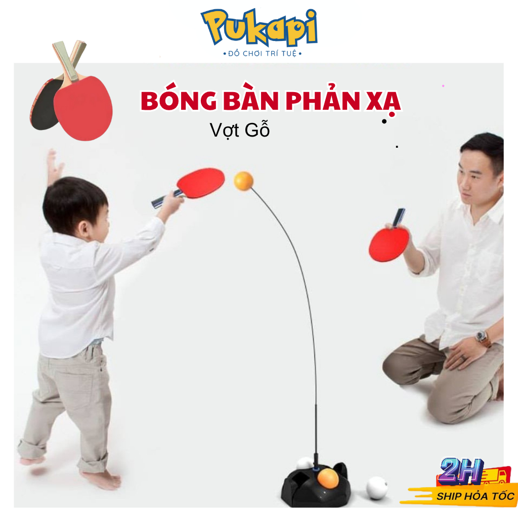 Đồ Chơi Bóng Bàn Tập Phản Xạ Cho Bé Đánh Bóng Bàn Vợt Bóng Bàn Bóng Phản Xạ Treo Tường Bộ Bóng Bàn-Đ