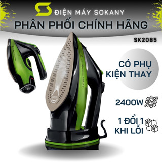 Bàn là hơi nước cầm tay không dây SOKANY SK2085 cao cấp công suất lớn 2400W với 5 chế độ ủi [ BẢO HÀNH UY TÍN 1 NĂM ]