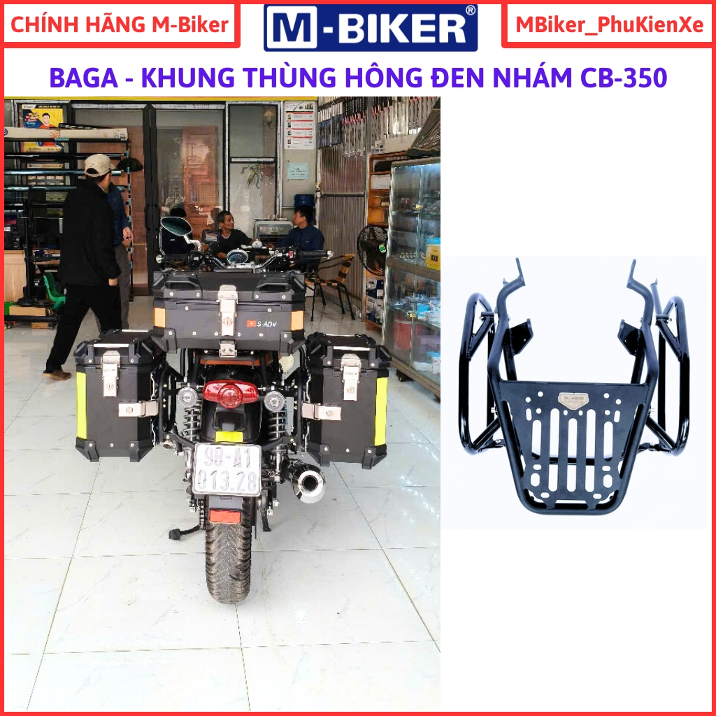 Baga CB350, cảng sau CB350, Baga sau CB350,  baga khung treo thùng hông MBiker
