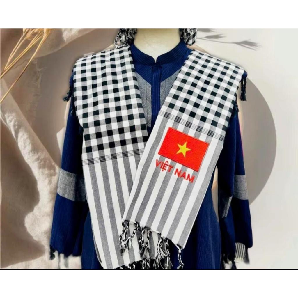 Khăn rằn Nam Bộ Miền Tây in cờ Tổ Quốc quấn cổ phục vụ biểu diễn văn nghệ, Khăn rằn cao cấp