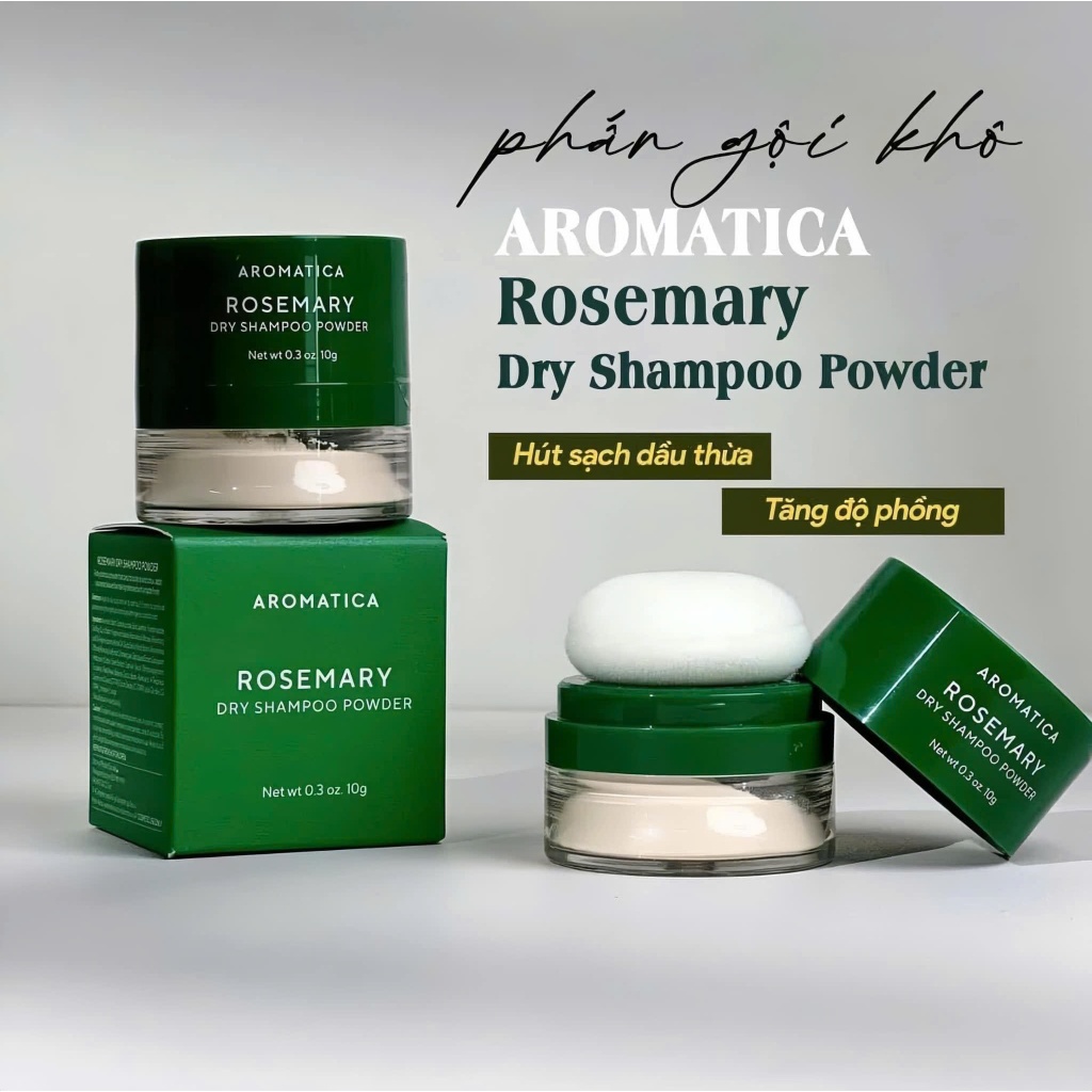 🍃 Dầu Gội Khô Aromatica Rosemary Dry Shampoo Powder