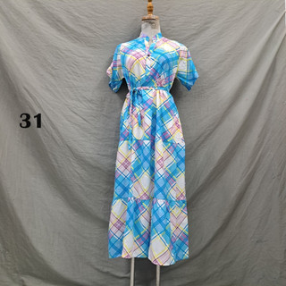 Đầm cổ trụ ráp tầng,from dài - suông, bigsize 50-75 kg