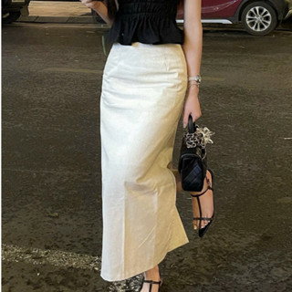  Chân Váy Dài Chữ A Linen Vải Linen Tưng Cao Cấp Mùa Hè SS2025 Mặc Đi Làm Đi Chơi Kimee Linen 88CM 