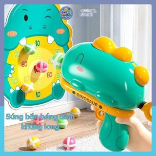 ThinkyToys Bộ đồ chơi bắn bóng khủng long + bảng điểm, giúp bé rèn luyện phản xạ & phối hợp tay mắt