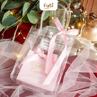 Túi PVC Trong Suốt, Túi Nhựa Xách Tay Đựng Quà Chống Rách, Phù Hợp Tiệc Sinh Nhật Và Đám Cưới