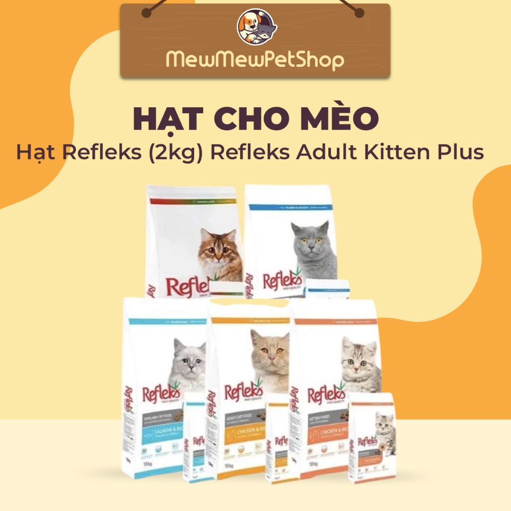 Hạt mèo Refleks 2kg , hạt cho mèo Refleks Adult Kitten Plus dành cho mọi lứa tuổi