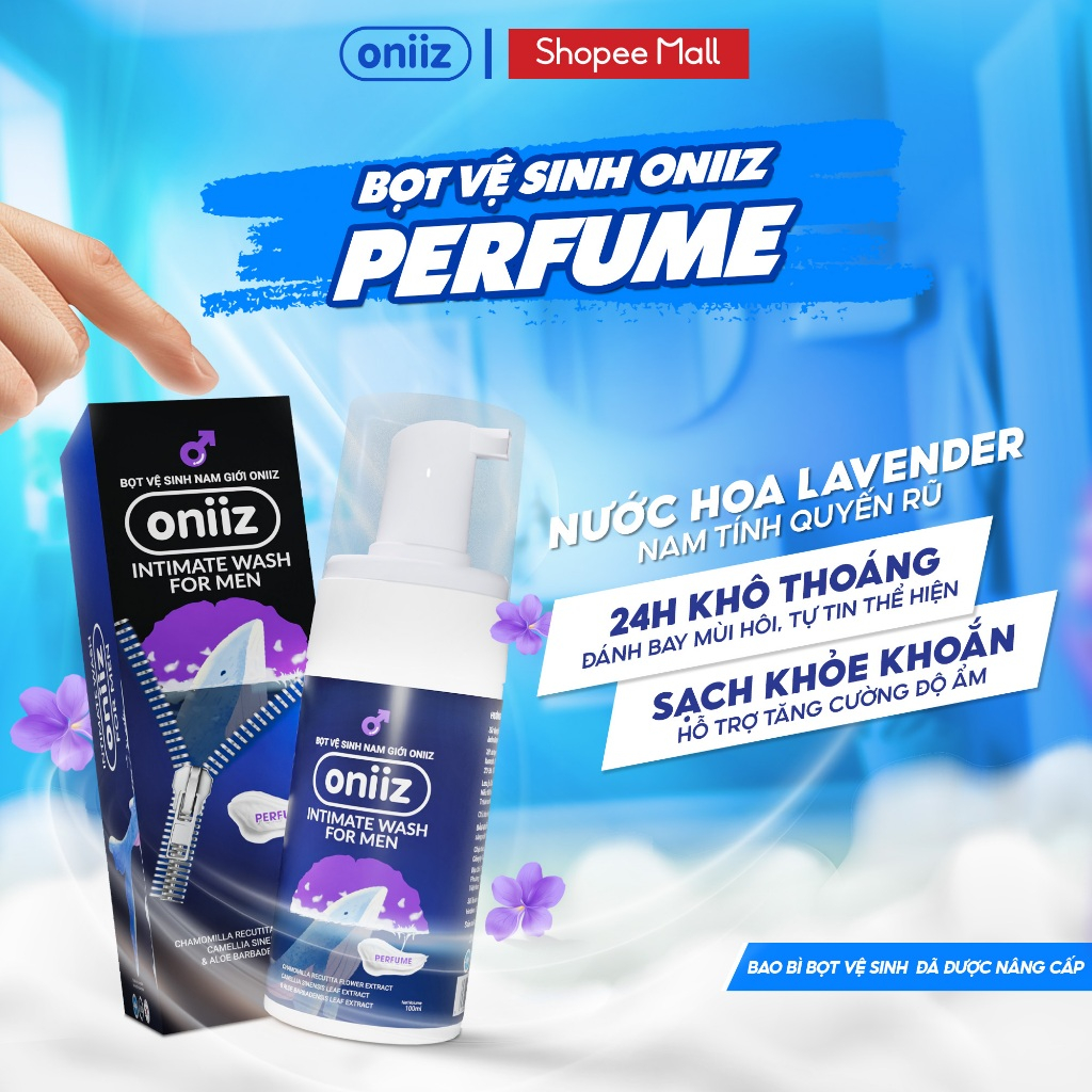 Bọt vệ sinh nam giới Oniiz - Dung dịch vệ sinh nam giới tạo bọt hương nước hoa Perfume 100ml