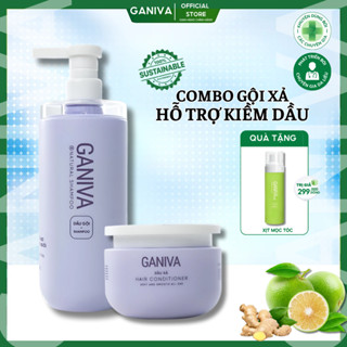  Combo Dầu Gội Dầu Xả Ganiva Tím Tặng Xịt Mọc Tóc Dưỡng Tóc Và Giúp Tóc Mềm Mượt   1 Gội + 1 Xả + 1 Xịt Tóc  