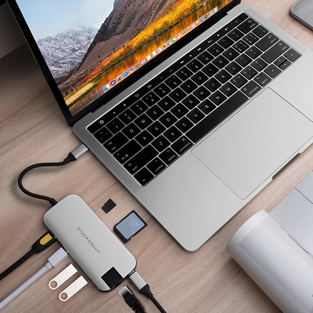 Hub chuyển đổi Hyper Drive 8-in-1 USB C cổng chuyển đổi chuyên dụng cho Macbook/Laptop/PC - HD247B | BigBuy360 - bigbuy360.vn
