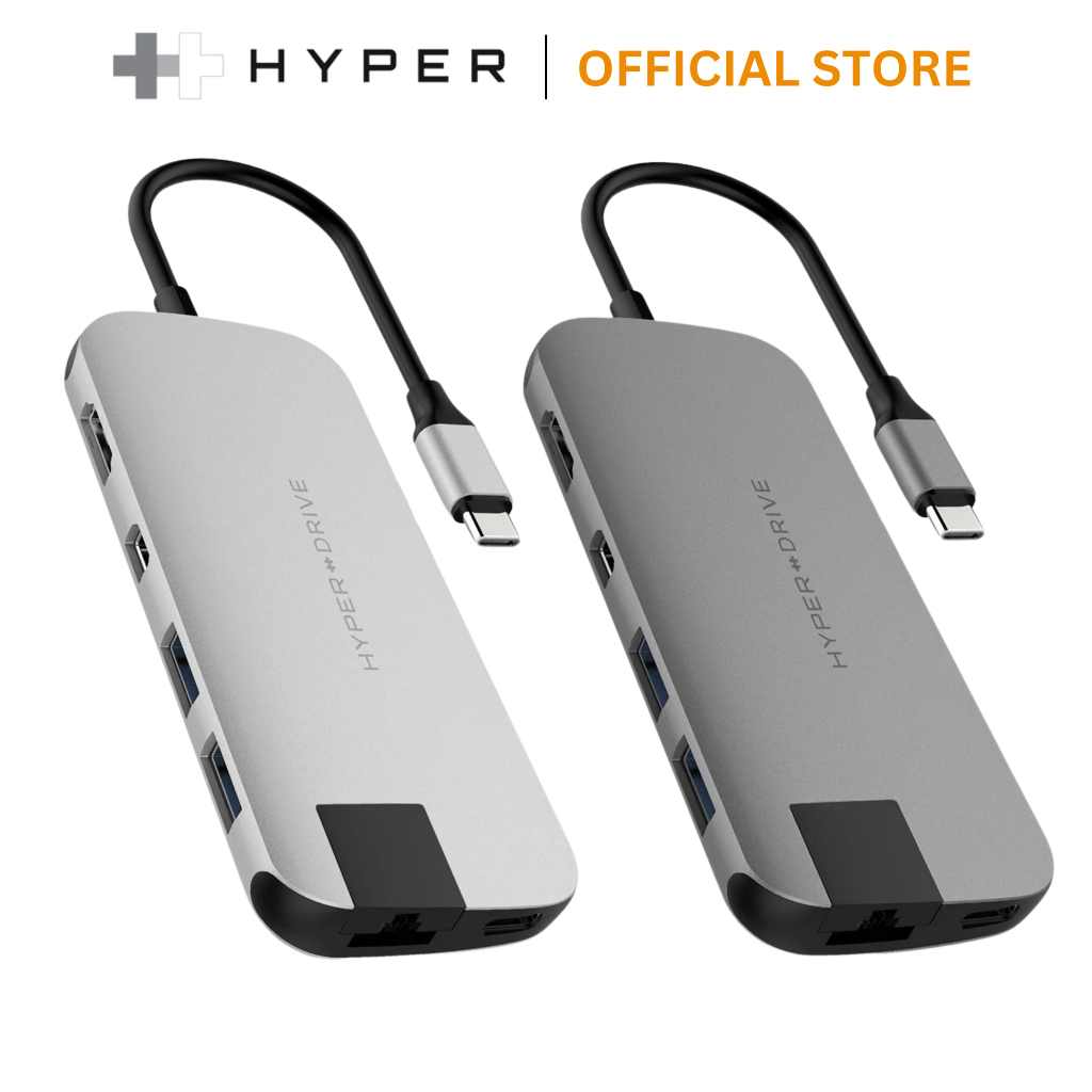 Hub chuyển đổi Hyper Drive 8-in-1 USB C cổng chuyển đổi chuyên dụng cho Macbook/Laptop/PC - HD247B