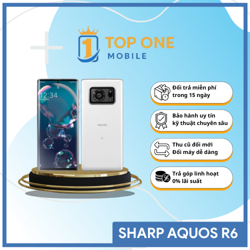 Sharp Aquos R6 – RAM 12GB/ROM 128GB – Snapdragon 888 – Màn hình OLED 6.6 inch – Camera Leica 20MP – 