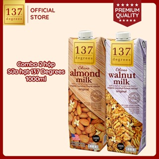 [COMBO 2 HỘP 1 LÍT] Sữa Hạt Nguyên Chất 137 Degrees Không Đường, Chính Hãng Nhập Khẩu Thái Lan Healthy Dinh Dưỡng