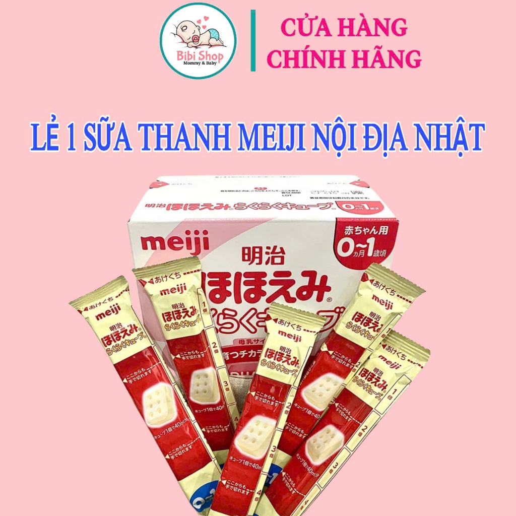 Lẻ Sữa Meiji Thanh 27gr Nội Địa Nhật - Sữa Thanh Meiji