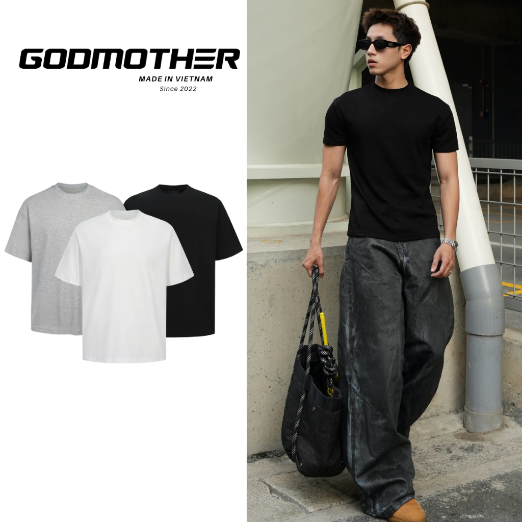 Áo Thun Trơn Clean Fit GODMOTHER Áo Thun Unisex Co Giãn 4 Chiều Cổ Tròn Form Fit Ôm Body Tôn Dáng | BigBuy360 - bigbuy360.vn
