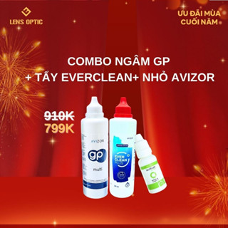  Combo NGÂM rửa kính áp tròng cứng Avizor GP Multi  240ml  + TẨY lens cứng Avizor Ever Clean và NƯỚC NHỎ avizor 