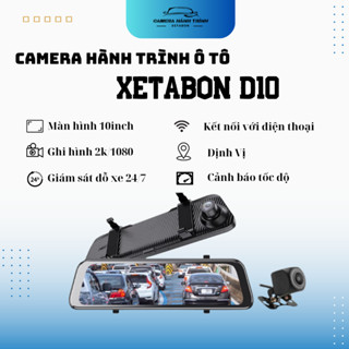 Camera hành trình ôtô D10 XETABON Full HD có bản đồ vietmap S2, cảnh báo tốc độ, lắp sim 4G