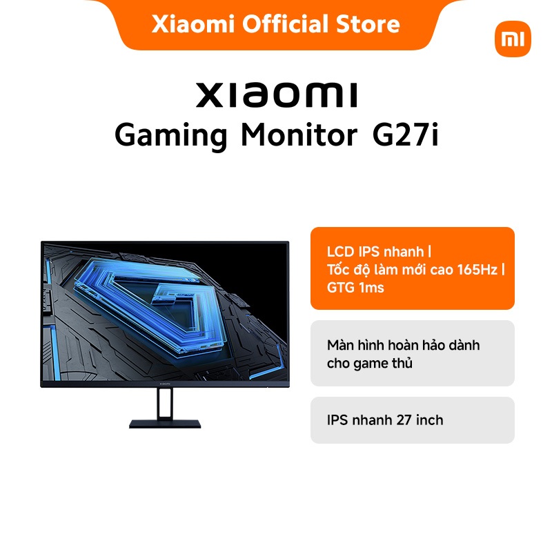 Màn Hình Xiaomi Gaming Monitor G27i LCD IPS nhanh | Tốc độ làm mới cao 165Hz | GTG 1ms