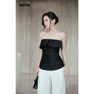  Áo cúp ngực form ôm tafta fine eo xếp ly Maybi 