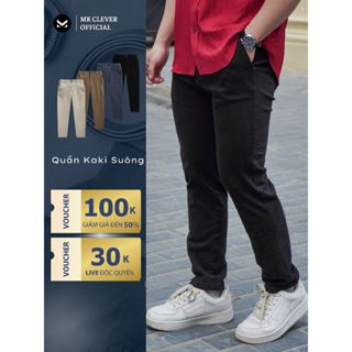 Quần kaki nam slimfit lưng thun MK CLEVER chất co giãn tốt, dáng ôm gọn, đứng form