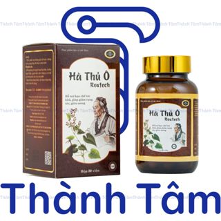 Viên uống đen tóc Hà Thủ Ô Roxtech bổ sung l cystine giảm rụng tóc, bạc tóc, giúp tóc chắc khỏe, đen bóng-  Hộp 30 viên