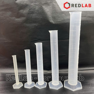 Ống đong nhựa PP vạch nổi trắng ONELAB 10 25 50 100 250 ml, đáy lục giác, chịu nhiệt, có VAT