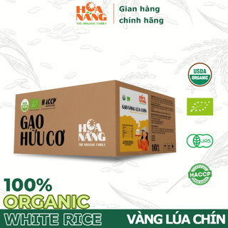  Gạo st25 hữu cơ Hoa nắng vàng lúa chín gạo organic dành cho người già và trẻ em ăn dặm thùng 10Kg 