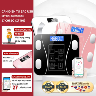 Cân Điện Tử Sạc USB&Pin METIS Kết Nối Bluetooth Phân Tích Chỉ Số Cơ Thể Trọng Lượng Tối Đa 180kg Cân điện Tử để Giảm Cân