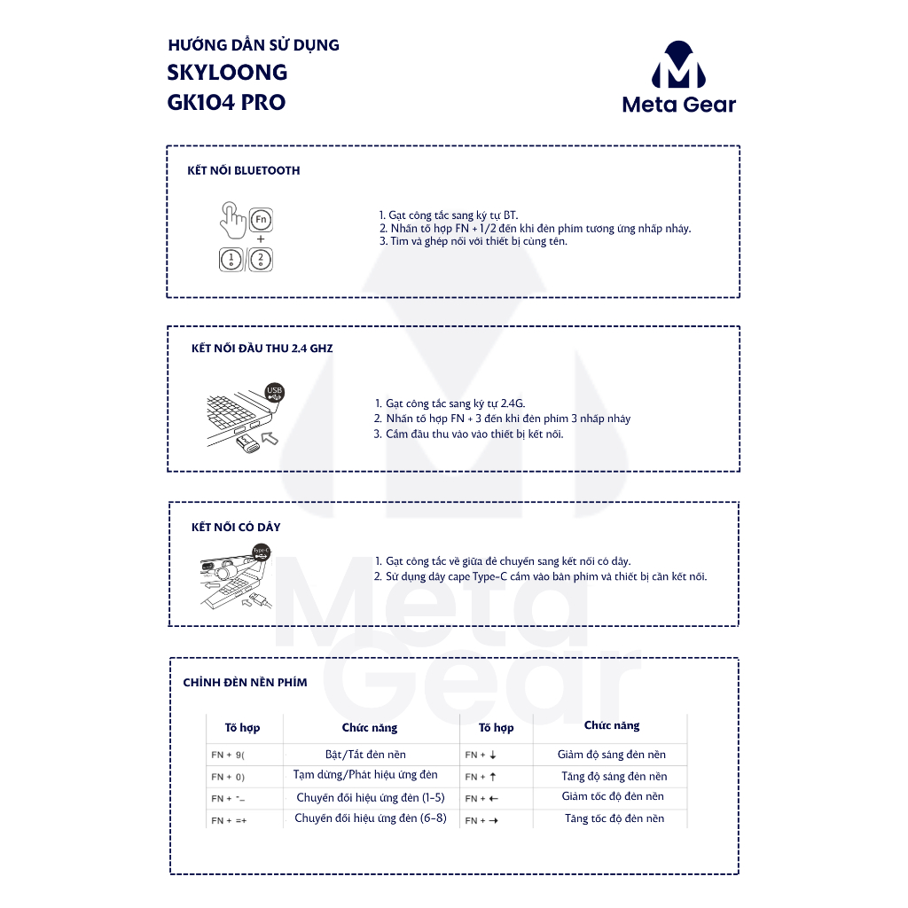 [CHÍNH HÃNG] Bàn phím cơ Skyloong GK104 Pro - Bàn phím không dây fullsize, 2 màn hình, Có núm xoay điều chỉnh, Hotswap | BigBuy360 - bigbuy360.vn