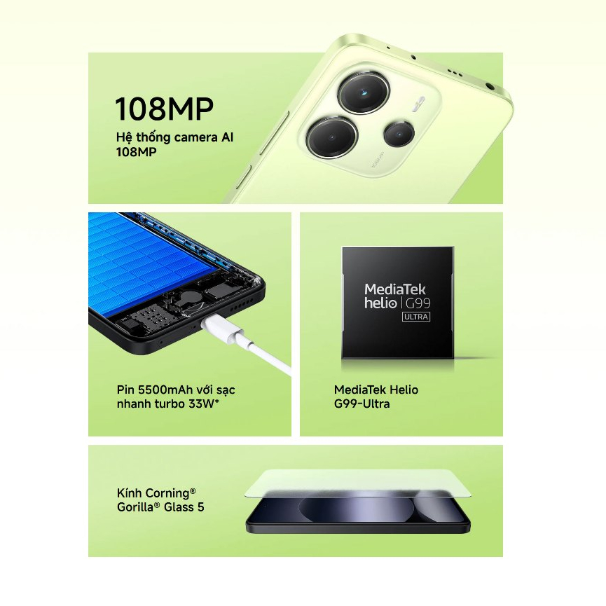 Điện Thoại Xiaomi Redmi Note 14 8GB 128GB Quốc Tế Chính Hãng | BigBuy360 - bigbuy360.vn