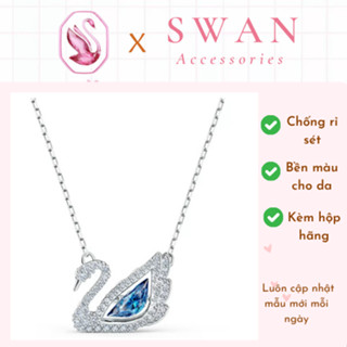 Dây Chuyền Bạc Thiên Nga Đá Nhảy Dancing Swarvoki Cao Cấp - Pha Lê Đính Đá Không Gỉ