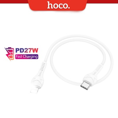 Cáp sạc nhanh PD27W Type-C to IP Hoco X37 hỗ trợ Truyền Dữ Liệu, Dây TPE Siêu Bền cho IP6/7/8/10/11/12/13/14 dài 50cm