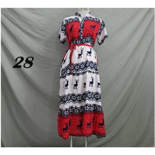 Đầm maxi cổ trụ ráp tầng,bigsize