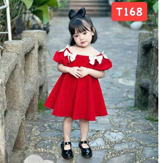 Váy Bèo Eo Cộc Tay Bé Gái Từ 7-30kg, Dáng Xinh, Mềm Mại, Dễ Thương