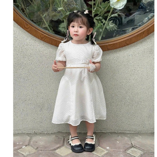 Váy Bèo Eo Cộc Tay Bé Gái Từ 7-30kg, Dáng Xinh, Mềm Mại, Dễ Thương