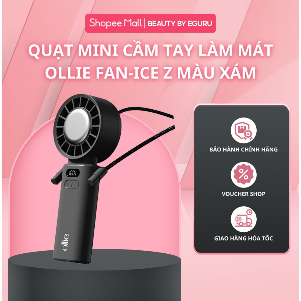 Quạt Mini cầm tay làm mát OLLIE FAN-ICE Z