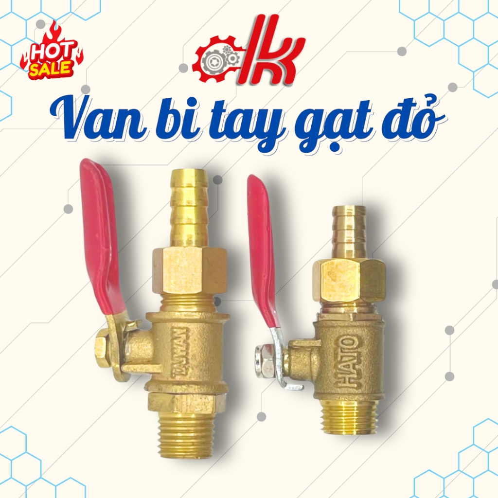 Van bi tay gạt đồng ren 13mm