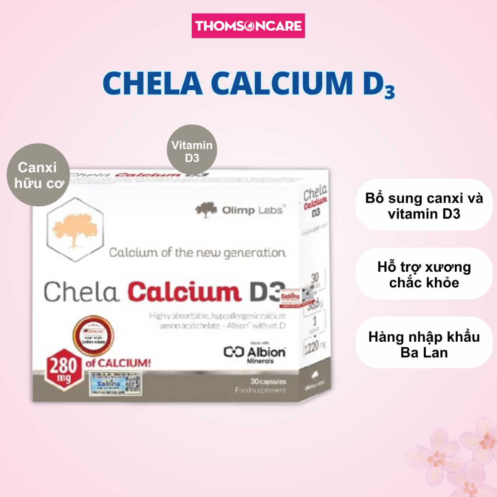 Bổ sung Canxi cho bà bầu Chela Calcium D3 - calci hữu cơ, dễ hấp thu, không gây táo bón, nhập khẩu chính hãng