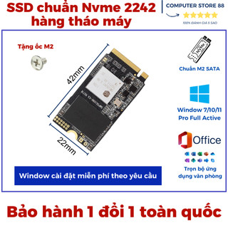  Ổ cứng SSD Nvme 128G 256G 512G chuẩn 2242 tháo máy sức khoẻ tốt + cài win miễn phí 
