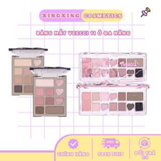   HỎA TỐC  VEECCI Bảng Mắt 10 ô mini 11 ô VEECCI Phấn Mắt Hồng Nhũ Lâu Dài Mịn Dễ Tán MINI 4.2g XINGXINGBEAUTY 