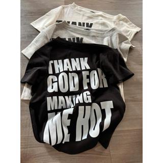  Áo Babytee Lệch Vai Dáng Ngắn Fom vừa in chữ THANK GOD FOR cotton tăm zip cổ tròn mẫu mới mùa hè 2025 
