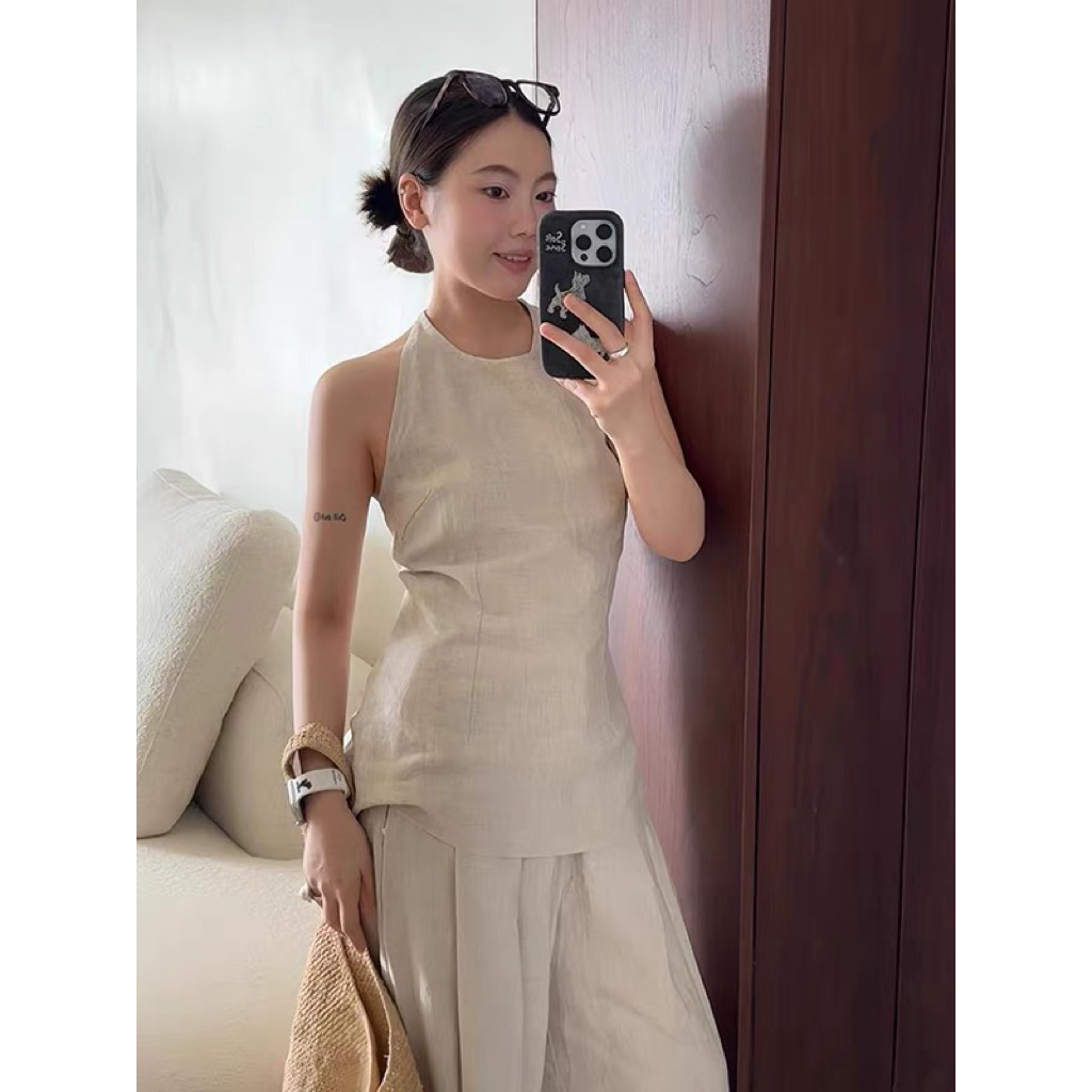 𝗬𝗲𝗻 𝗦𝗲𝘁 𝗟𝗶𝗻𝗲𝗻-| BEELY | Set Linen cố yếm