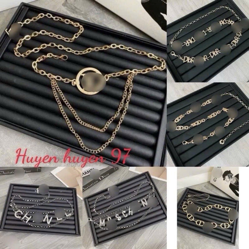 Đai váy dây xích,belt xích chữ cá tính,phụ kiện áo váy thời trang