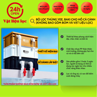  Bộ Lọc thùng YEE Baki cho Hồ cá bể cá cảnh  Không bao gồm Bơm và Vật liệu lọc  