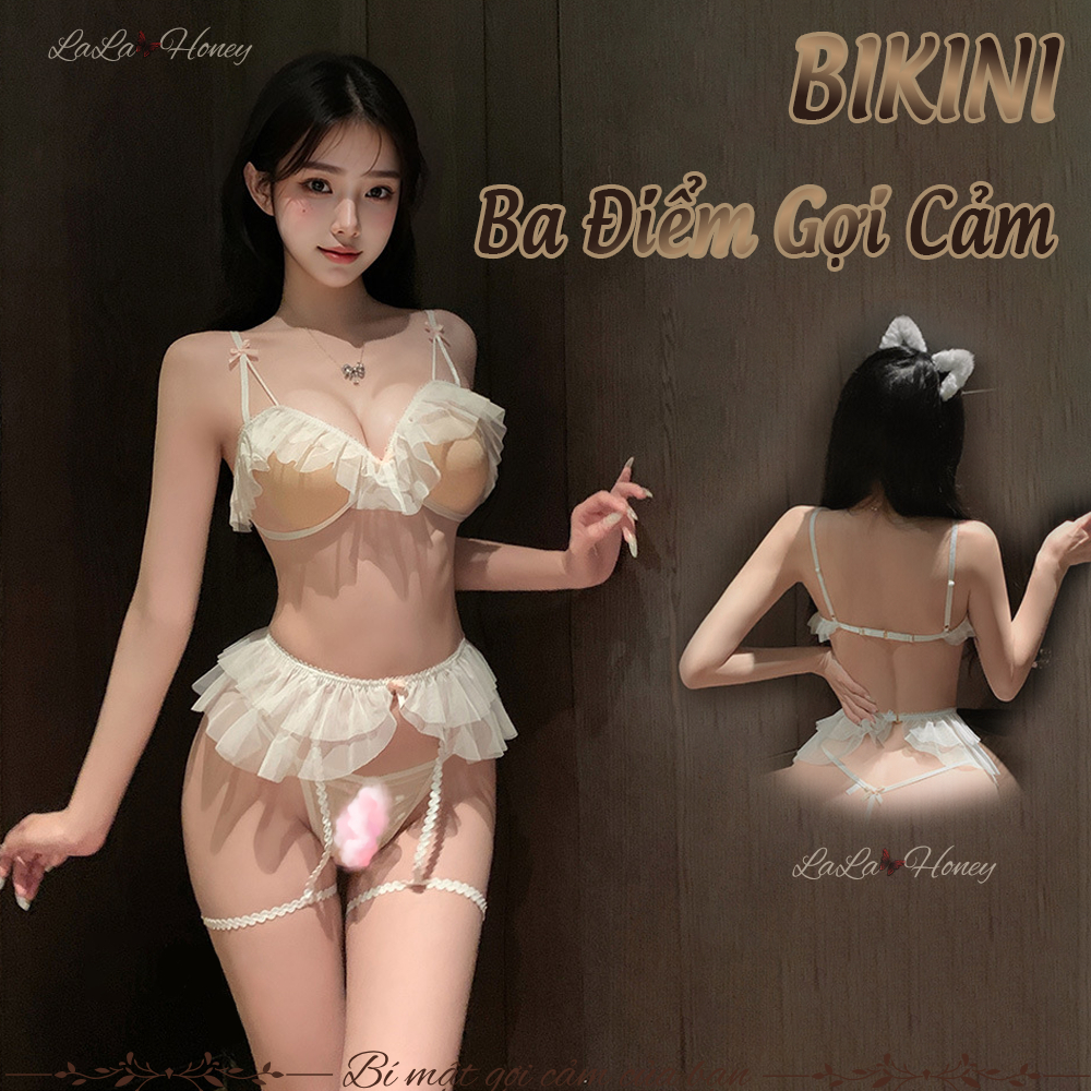 Bộ Đồ Lót Gợi Cảm Xuyên Thấu Ngực Khoét Đáy Quyến Rũ - LALA HONEY