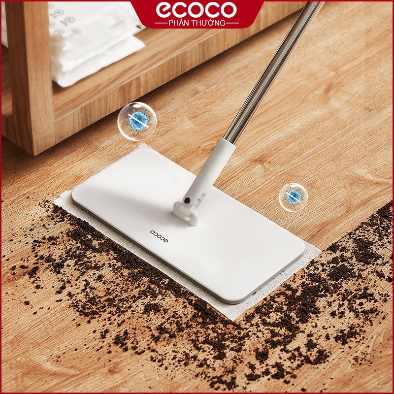 Cây Lau Nhà ECOCO Chổi Lau Đa Năng Dùng Khăn Lau Loại Bỏ Bụi Tĩnh Điện, Khăn Lau Kháng Khuẩn