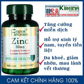  Viên uống Kẽm Zinc Gluconate tăng cường miễn dịch 50 mg 100 viên 