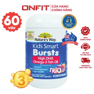  Viên Dầu Cá Nature's Way Omega-3 Fish Oil Trio  60 Viên  Hỗ Trợ Tốt Cho Não Bộ Và Mắt Cho Bé | ONFIT 